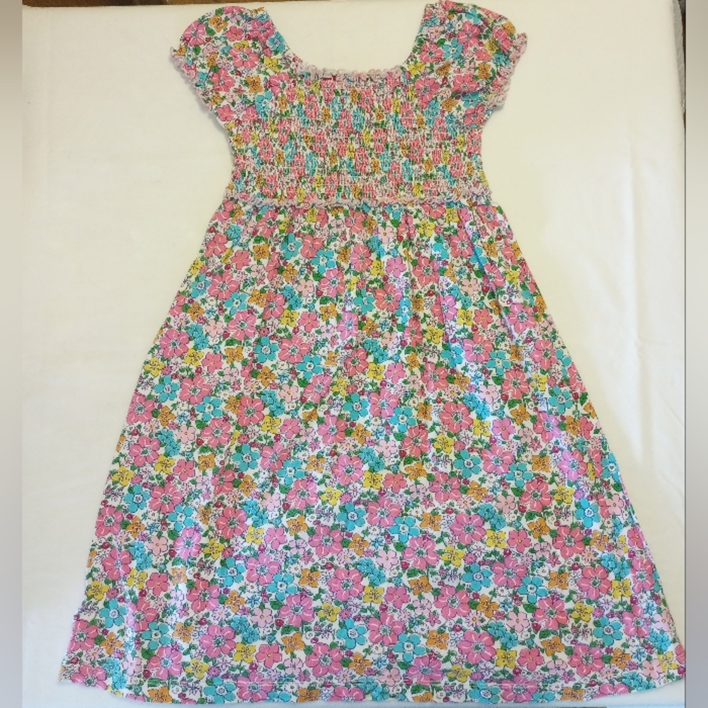 OshKosh B'gosh smocked top, floral dress, girls, size 7